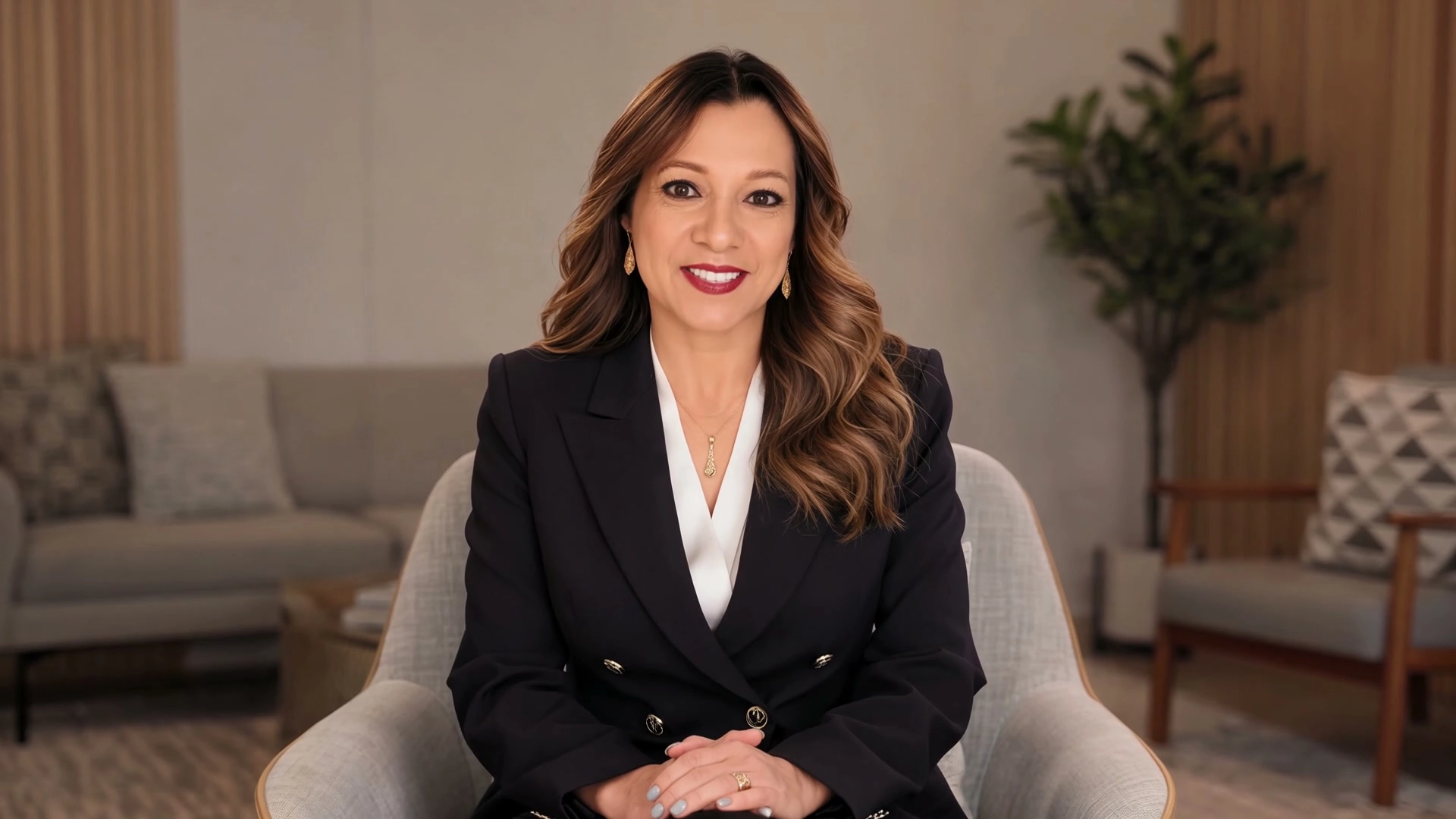 Maryann Kilgallon, founder of AskSUE™, seated and smiling